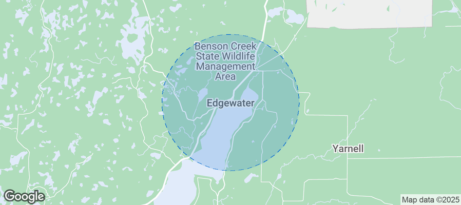 Map of Airbnb listings in Town of Edgewater