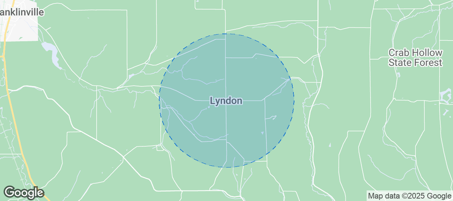 Map of Airbnb listings in Town of Lyndon