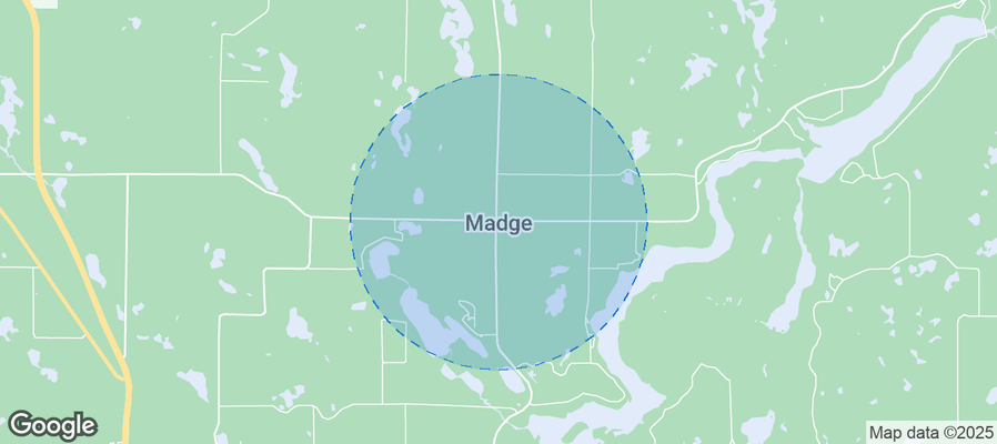 Map of Airbnb listings in Town of Madge