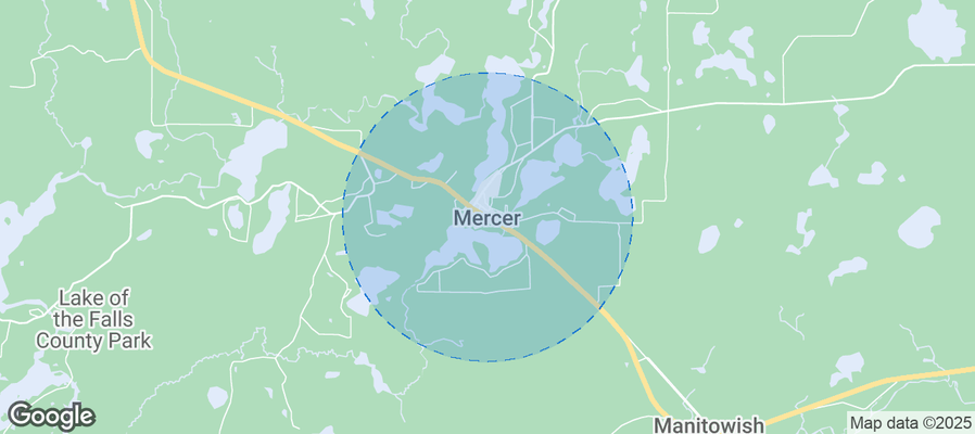 Map of Airbnb listings in Town of Mercer