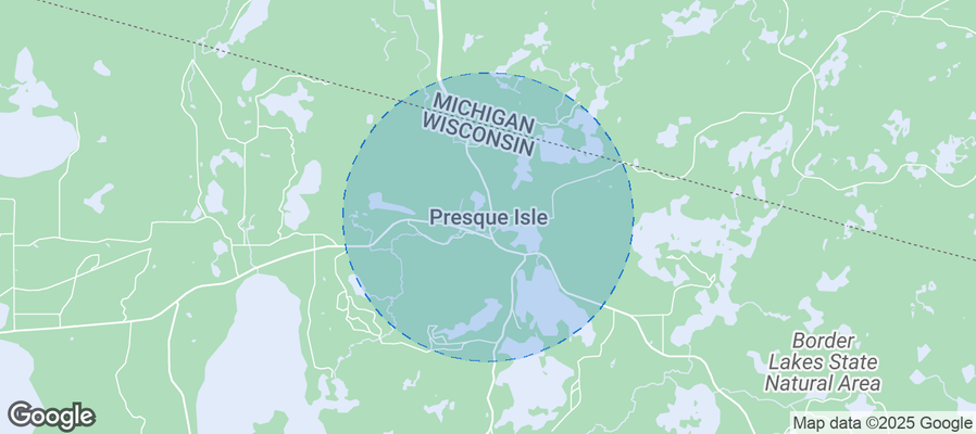 Map of Airbnb listings in Town of Presque Isle