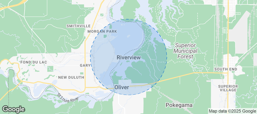 Map of Airbnb listings in Town of Riverview