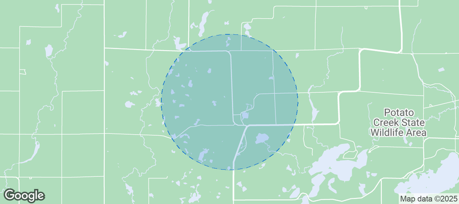 Map of Airbnb listings in Town of Rusk