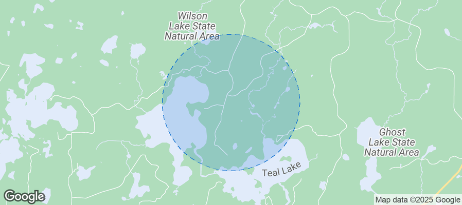 Map of Airbnb listings in Town of Spider Lake