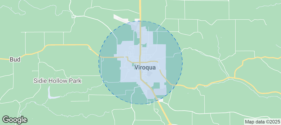 Map of Airbnb listings in Viroqua