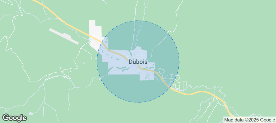 Map of Airbnb listings in Dubois