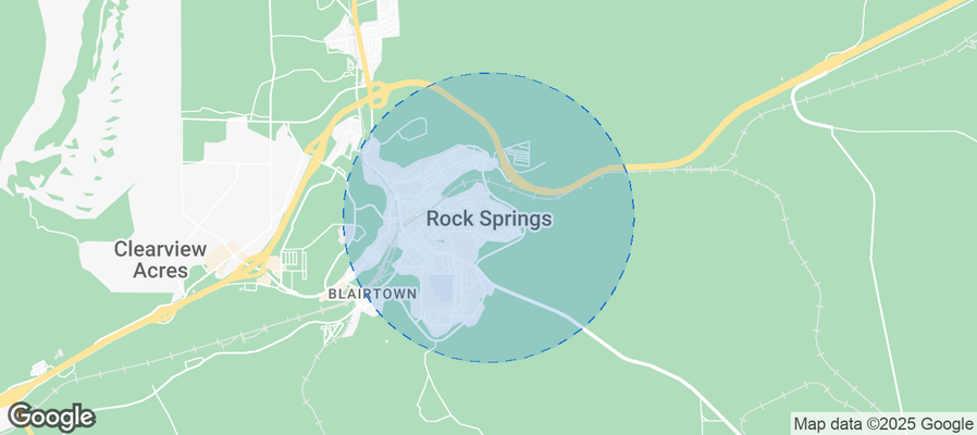 Map of Airbnb listings in Rock Springs