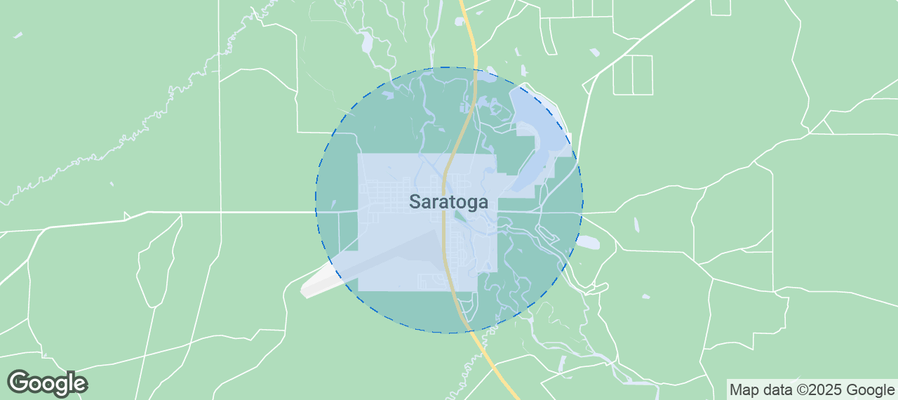 Map of Airbnb listings in Saratoga