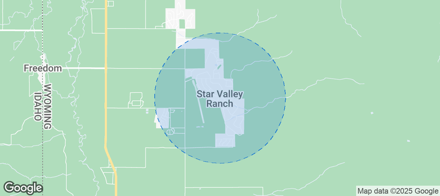 Map of Airbnb listings in Star Valley Ranch