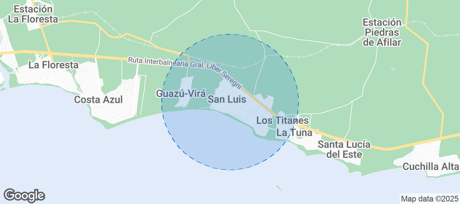 Map of Airbnb listings in San Luis