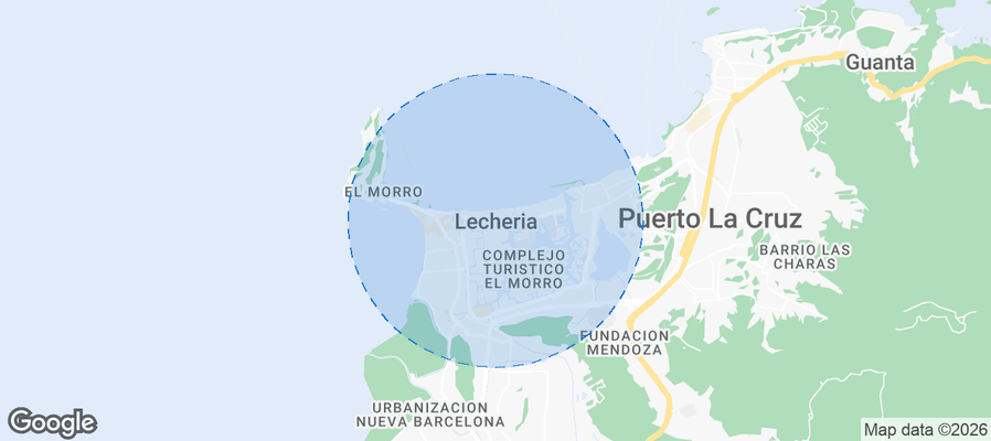 Lecherías Airbnb map