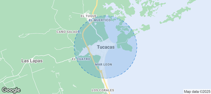 Map of Airbnb listings in Tucacas