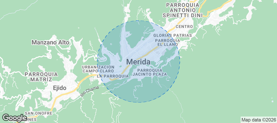 Mérida Airbnb map