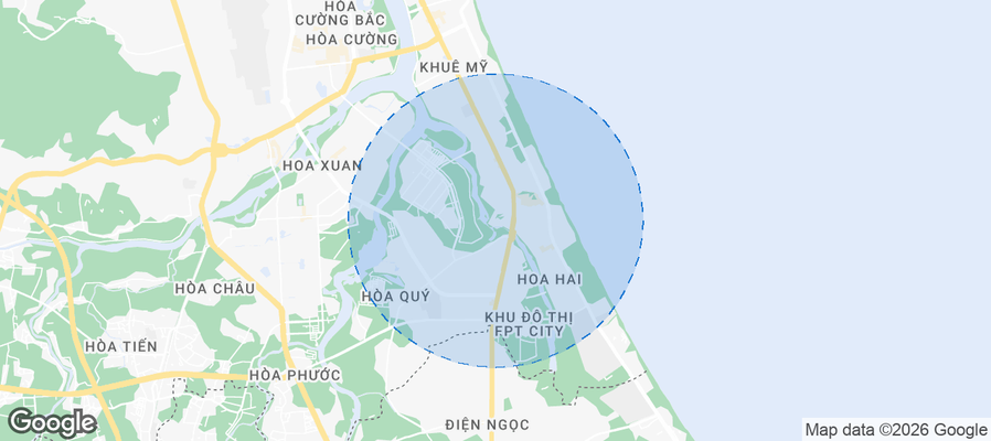 Map of Airbnb listings in Quận Ngũ Hành Sơn