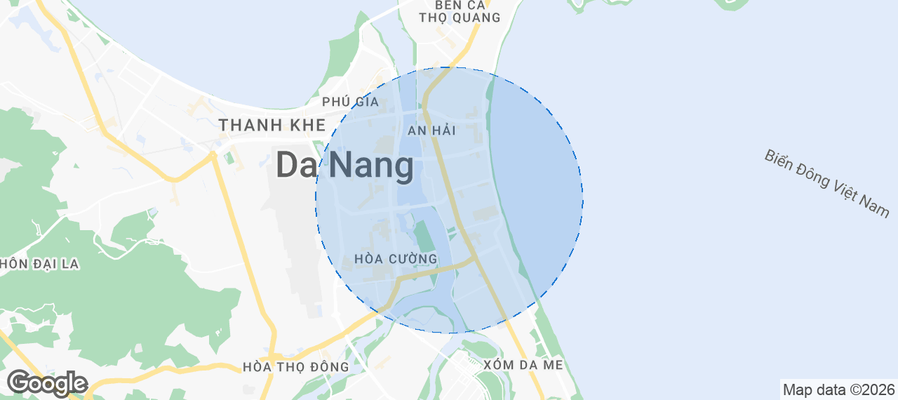 Map of Airbnb listings in Mỹ An