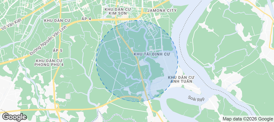 Map of Airbnb listings in Nhà Bè