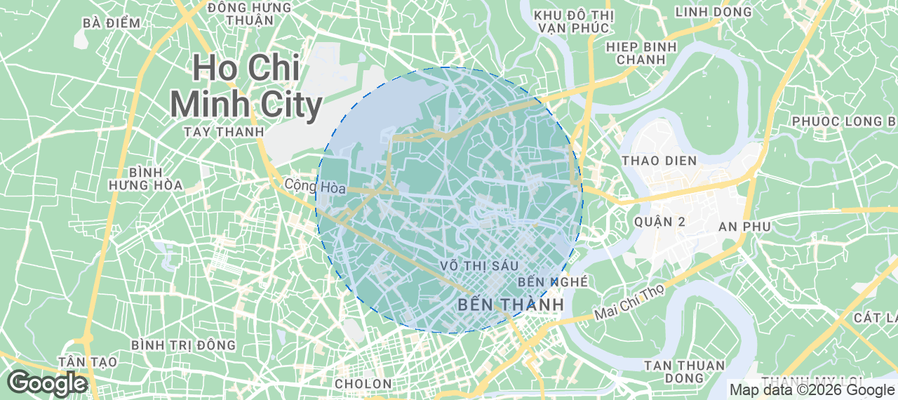 Map of Airbnb listings in Phú Nhuận