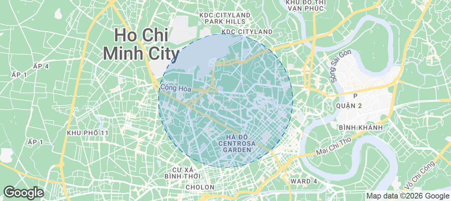 Map of Airbnb listings in Quận Phú Nhuận
