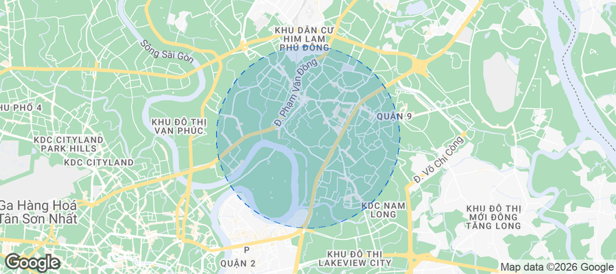 Map of Airbnb listings in Thủ Đức