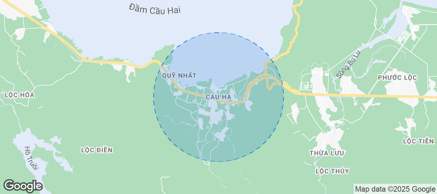Map of Airbnb listings in Phú Lộc